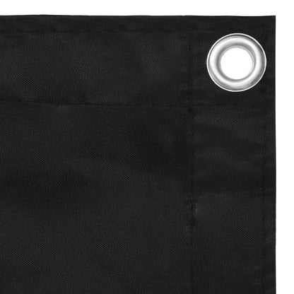 vidaXL Balcony Screen Black 75x400 cm Oxford Fabric