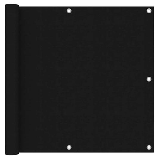 135060 vidaXL Balcony Screen Black 90x300 cm Oxford Fabric