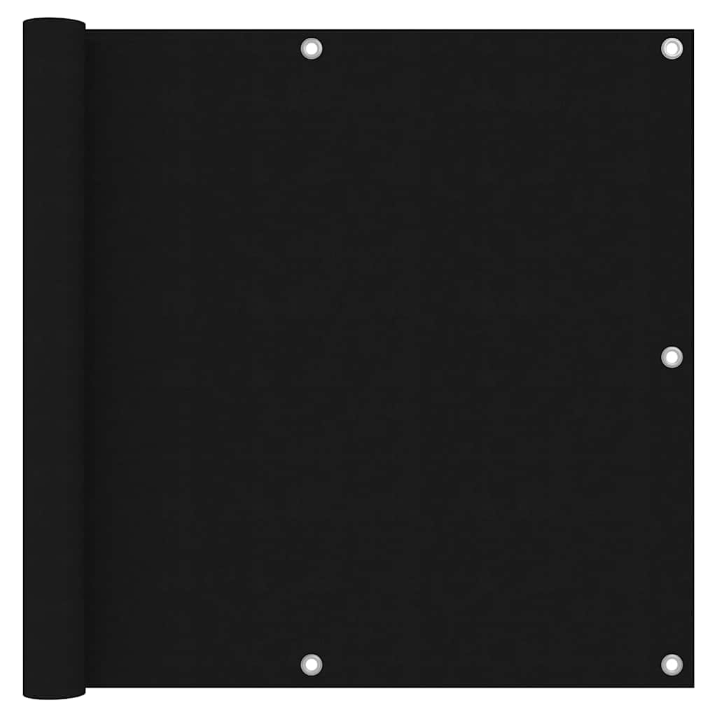 135061 vidaXL Balcony Screen Black 90x400 cm Oxford Fabric