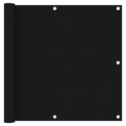 135061 vidaXL Balcony Screen Black 90x400 cm Oxford Fabric