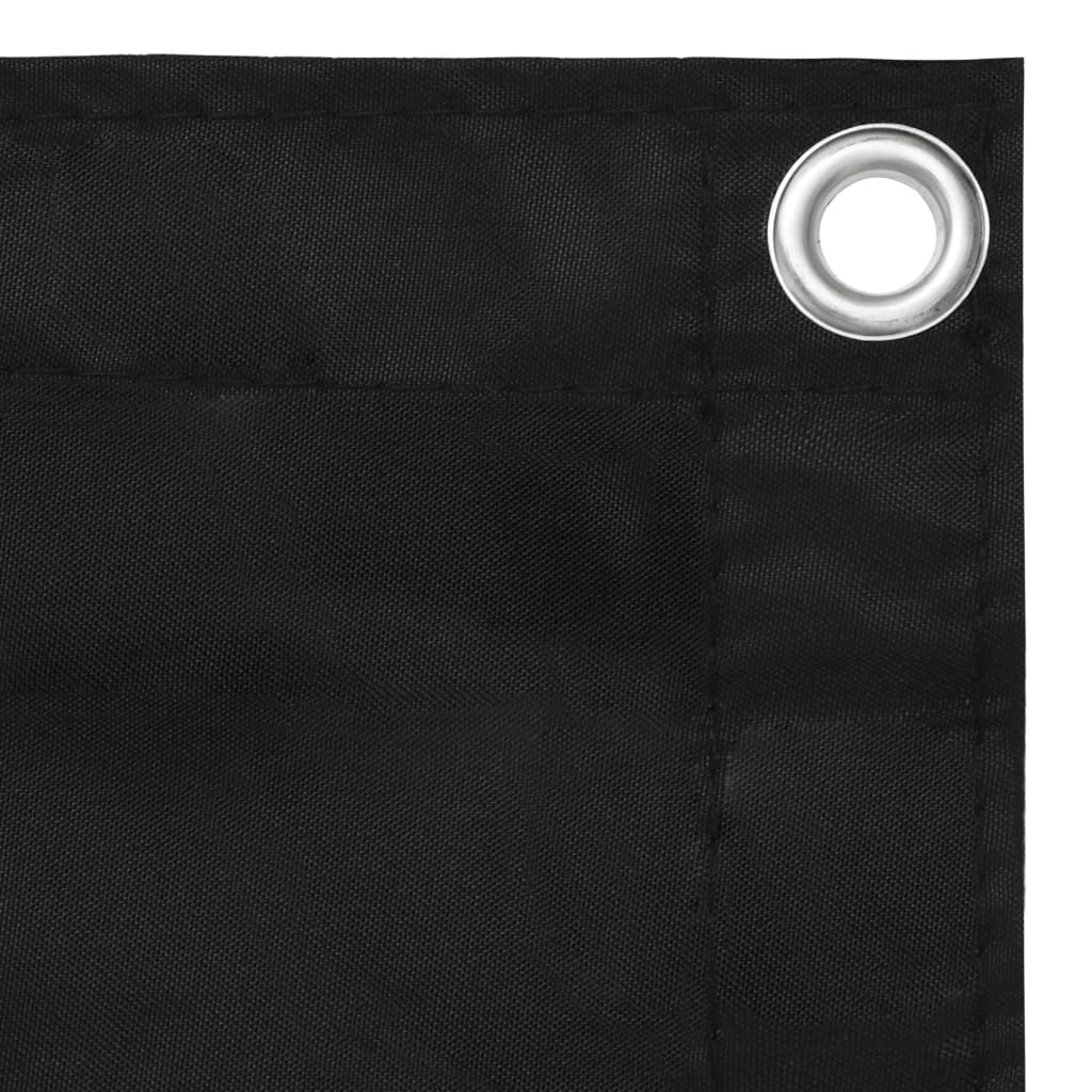 vidaXL Balcony Screen Black 90x400 cm Oxford Fabric
