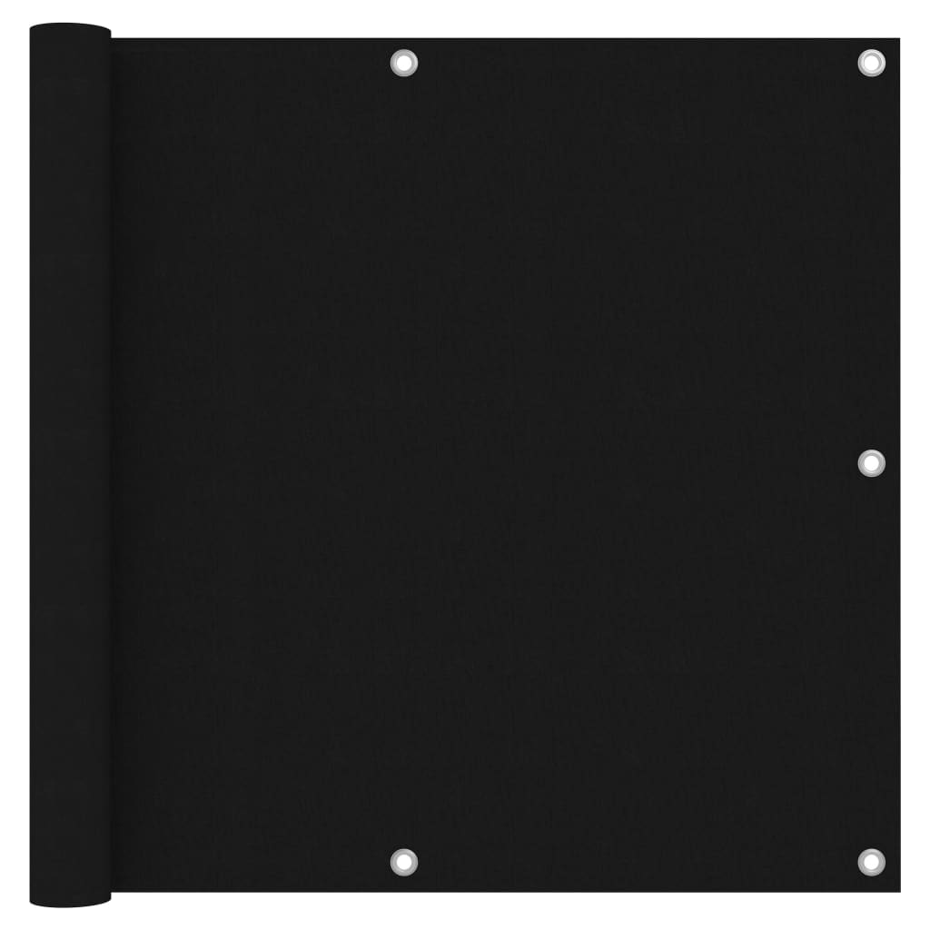 vidaXL Balcony Screen Black 90x500 cm Oxford Fabric
