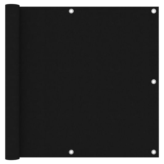 vidaXL Balcony Screen Black 90x500 cm Oxford Fabric