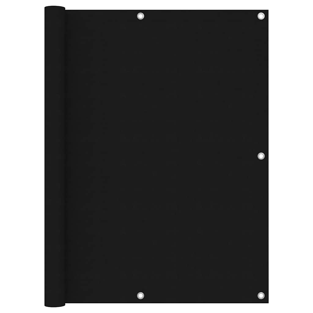 135064 vidaXL Balcony Screen Black 120x300 cm Oxford Fabric