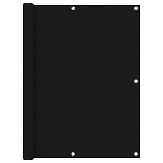 135064 vidaXL Balcony Screen Black 120x300 cm Oxford Fabric