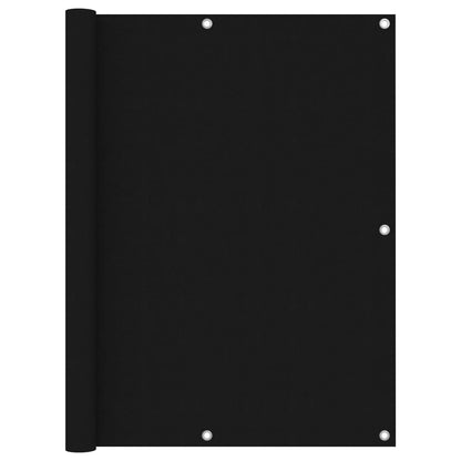 vidaXL Balcony Screen Black 120x600 cm Oxford Fabric