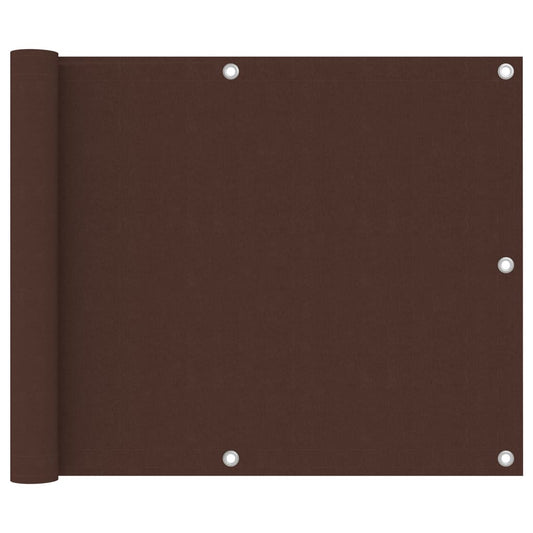 vidaXL Balcony Screen Brown 75x300 cm Oxford Fabric
