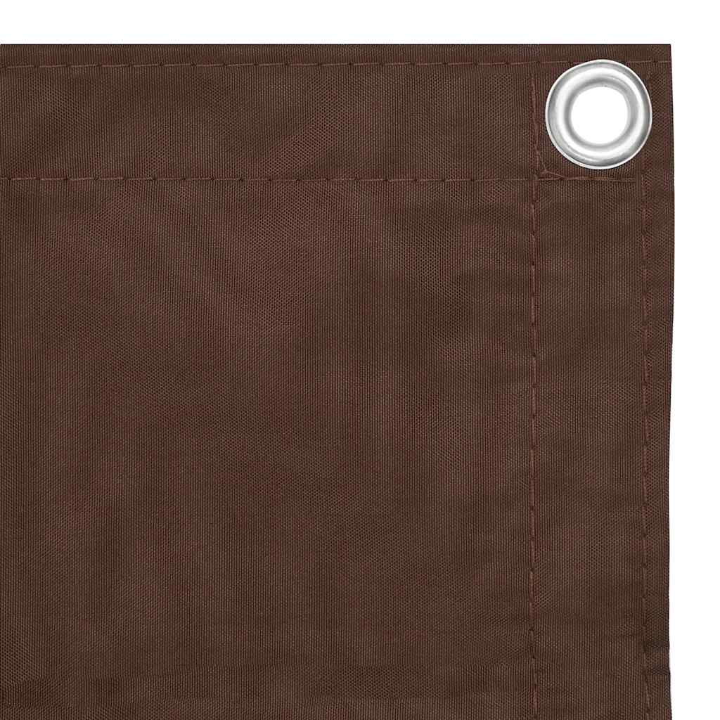 135069 vidaXL Balcony Screen Brown 75x400 cm Oxford Fabric