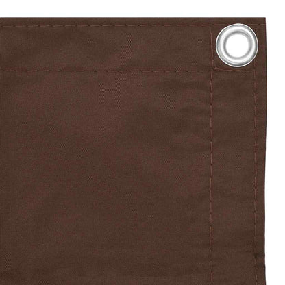 135069 vidaXL Balcony Screen Brown 75x400 cm Oxford Fabric