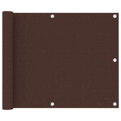 vidaXL Balcony Screen Brown 75x500 cm Oxford Fabric
