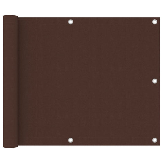 vidaXL Balcony Screen Brown 75x500 cm Oxford Fabric