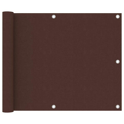 135070 vidaXL Balcony Screen Brown 75x500 cm Oxford Fabric