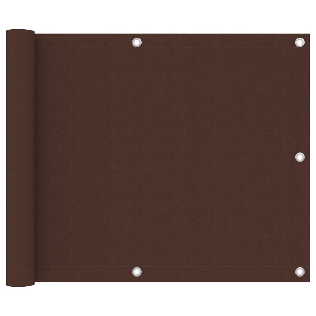 vidaXL Balcony Screen Brown 75x600 cm Oxford Fabric