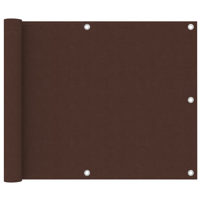 vidaXL Balcony Screen Brown 75x600 cm Oxford Fabric