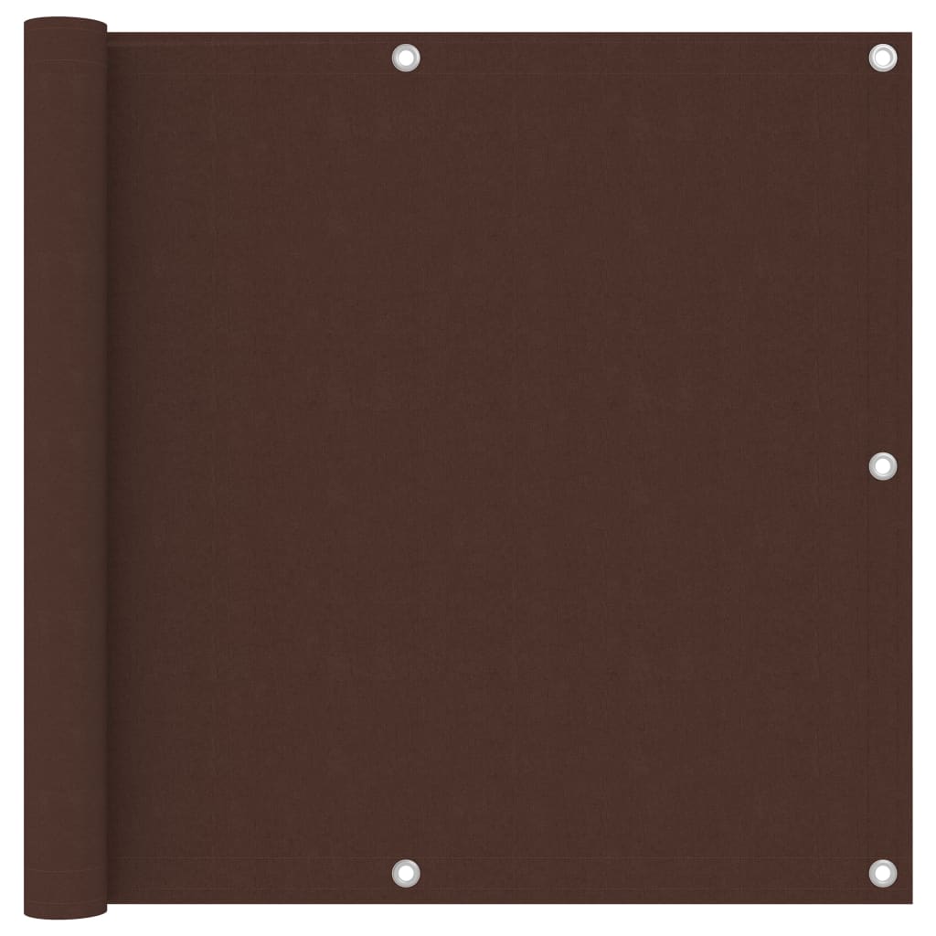 vidaXL Balcony Screen Brown 90x500 cm Oxford Fabric