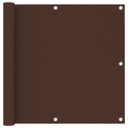 vidaXL Balcony Screen Brown 90x500 cm Oxford Fabric