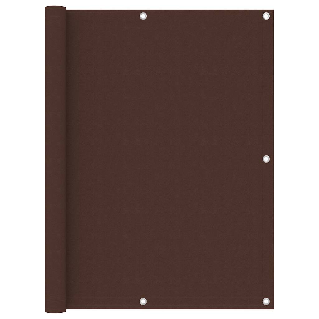 135076 vidaXL Balcony Screen Brown 120x300 cm Oxford Fabric