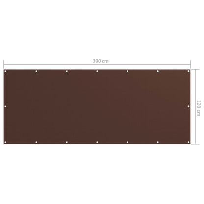 vidaXL Balcony Screen Brown 120x300 cm Oxford Fabric