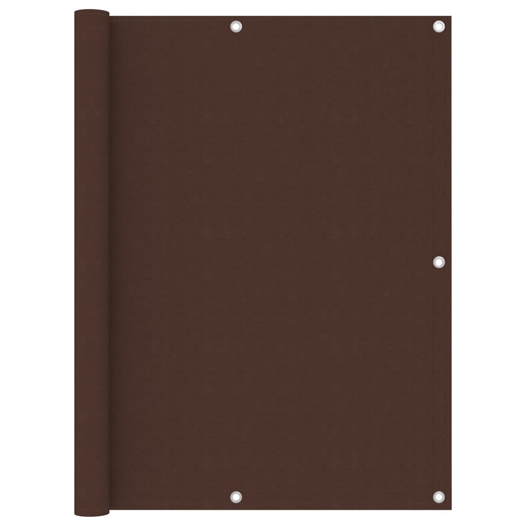 vidaXL Balcony Screen Brown 120x500 cm Oxford Fabric