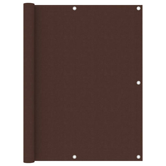 135078 vidaXL Balcony Screen Brown 120x500 cm Oxford Fabric