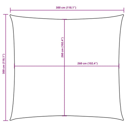 vidaXL Sunshade Sail Oxford Fabric Square 3x3 m Anthracite