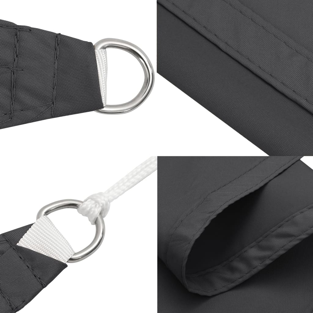 vidaXL Sunshade Sail Oxford Fabric Square 5x5 m Anthracite