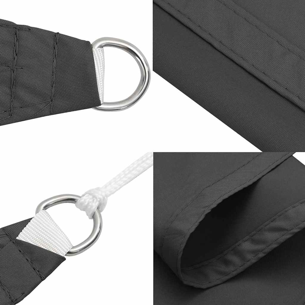 135086 vidaXL Sunshade Sail Oxford Fabric Square 5x5 m Anthracite