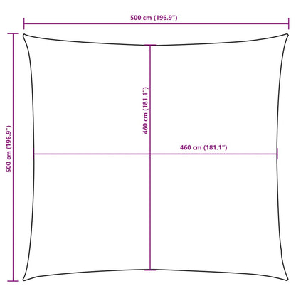 vidaXL Sunshade Sail Oxford Fabric Square 5x5 m Anthracite