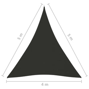 vidaXL Sunshade Sail Oxford Fabric Triangular 4x5x5 m Anthracite