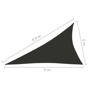 vidaXL Sunshade Sail Oxford Fabric Triangular 4x5x6.4 m Anthracite
