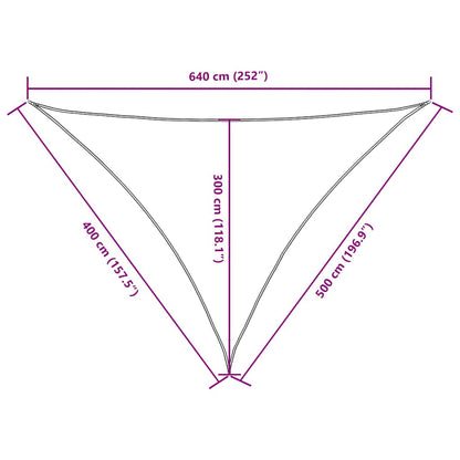 135129 vidaXL Sunshade Sail Oxford Fabric Triangular 4x5x6,4 m Anthracite