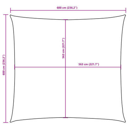 vidaXL Sunshade Sail Oxford Fabric Square 6x6 m Beige