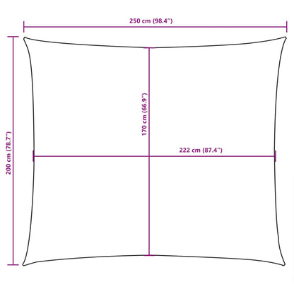 vidaXL Sunshade Sail Oxford Fabric Rectangular 2x2.5 m Beige