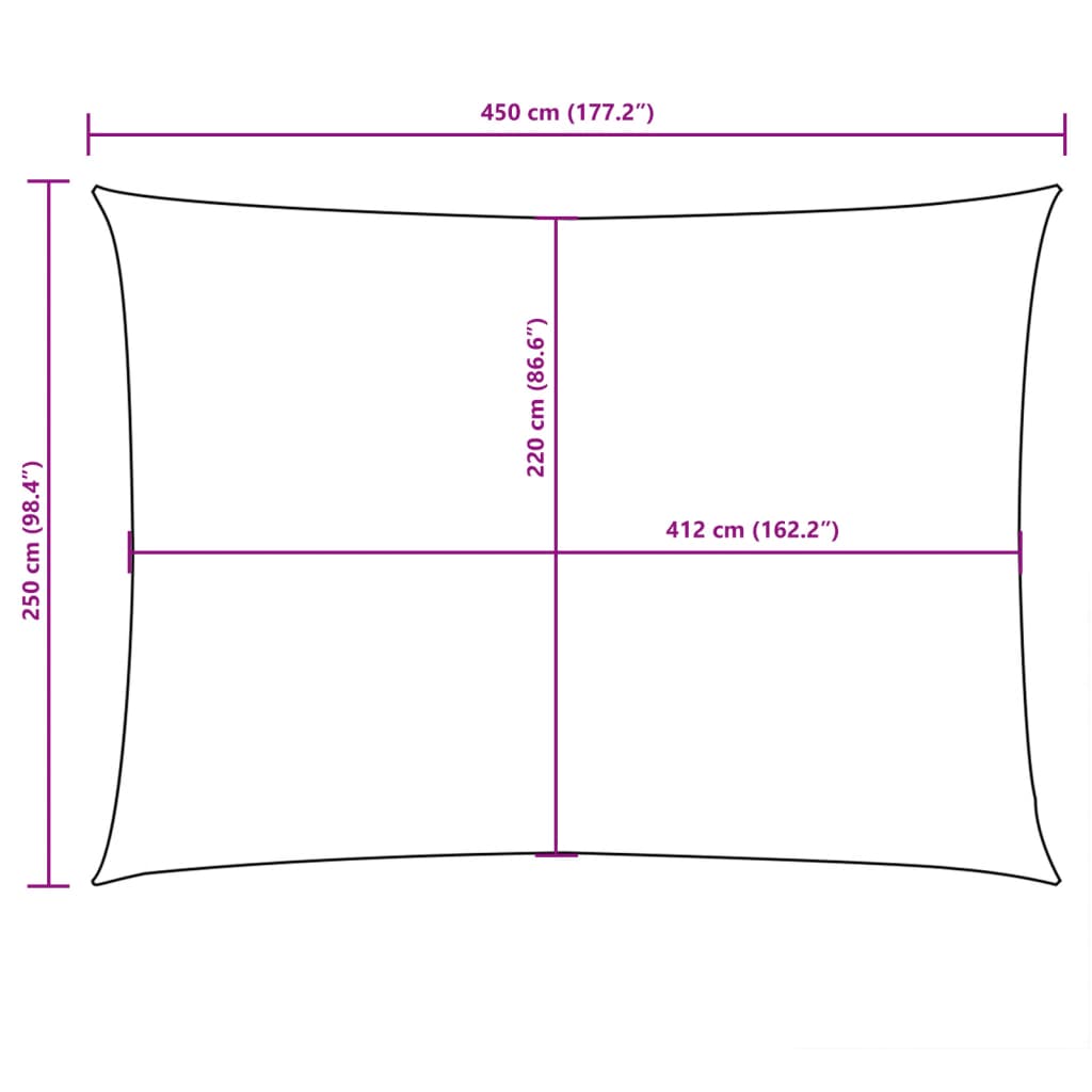 vidaXL Sunshade Sail Oxford Fabric Rectangular 2.5x4.5 m Beige