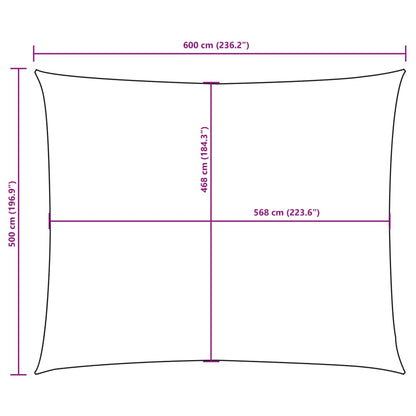 vidaXL Sunshade Sail Oxford Fabric Rectangular 5x6 m Beige