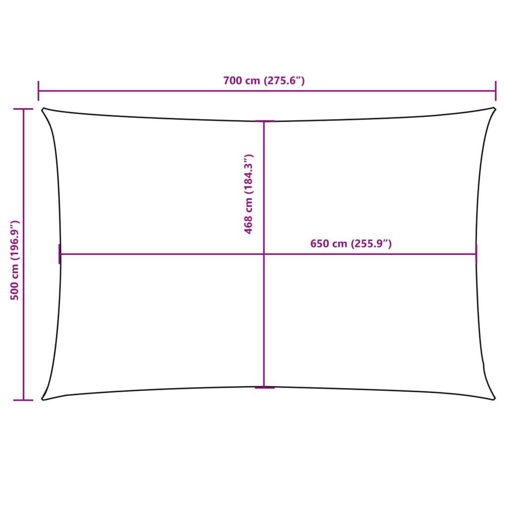 vidaXL Sunshade Sail Oxford Fabric Rectangular 5x7 m Beige