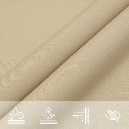 135173 vidaXL Sunshade Sail Oxford Fabric Triangular 3x4x5 m Beige