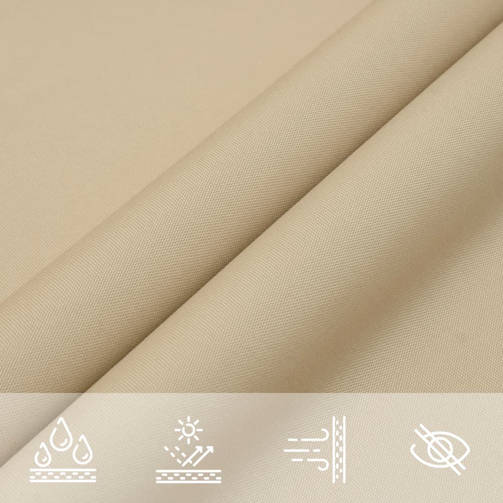 vidaXL Sunshade Sail Oxford Fabric Triangular 5x6x6 m Beige