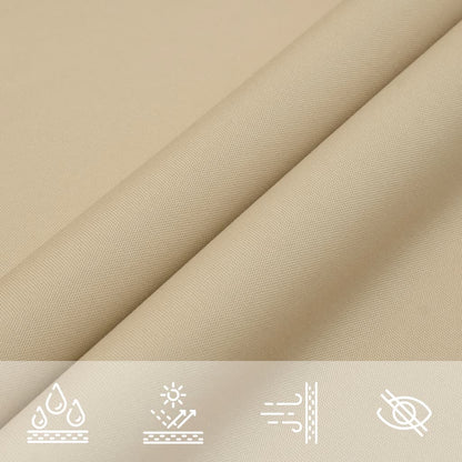 vidaXL Sunshade Sail Oxford Fabric Triangular 5x6x6 m Beige