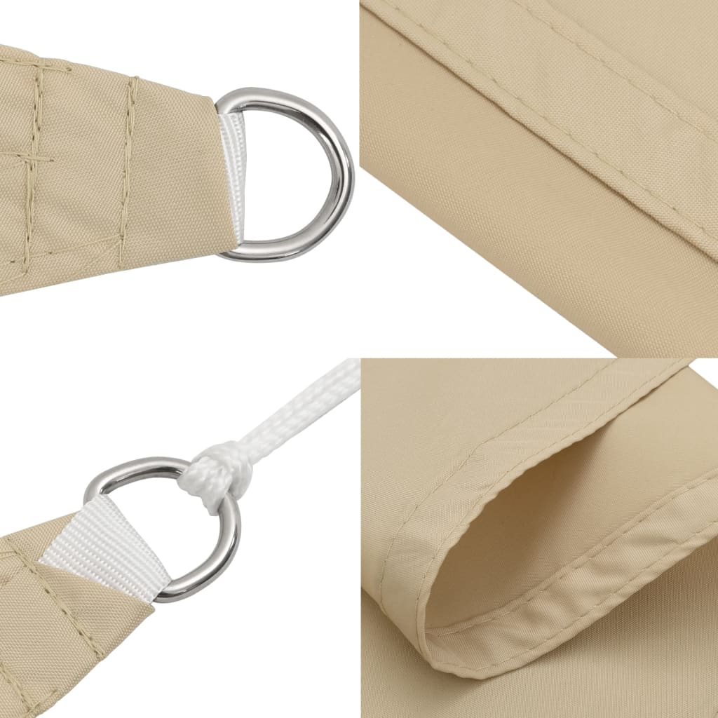 vidaXL Sunshade Sail Oxford Fabric Triangular 5x7x7 m Beige