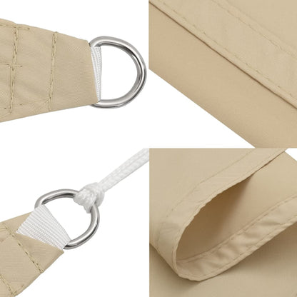vidaXL Sunshade Sail Oxford Fabric Triangular 5x7x7 m Beige
