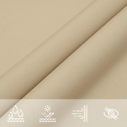 vidaXL Sunshade Sail Oxford Fabric Triangular 5x7x7 m Beige