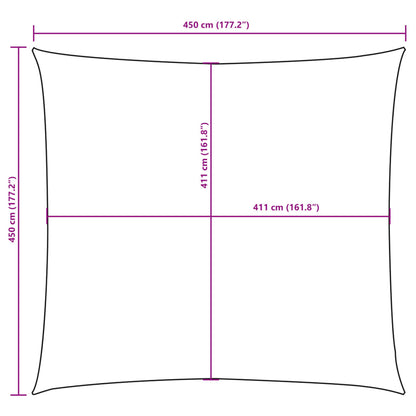 vidaXL Sunshade Sail Oxford Fabric Square 4.5x4.5 m Cream