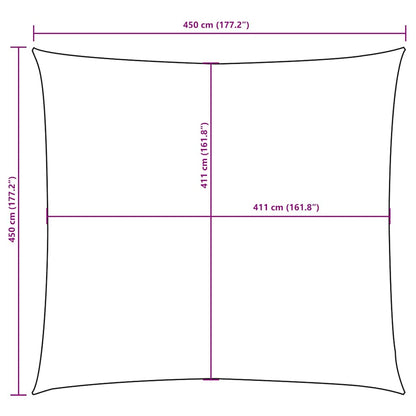 135195 vidaXL Sunshade Sail Oxford Fabric Square 4,5x4,5 m Cream