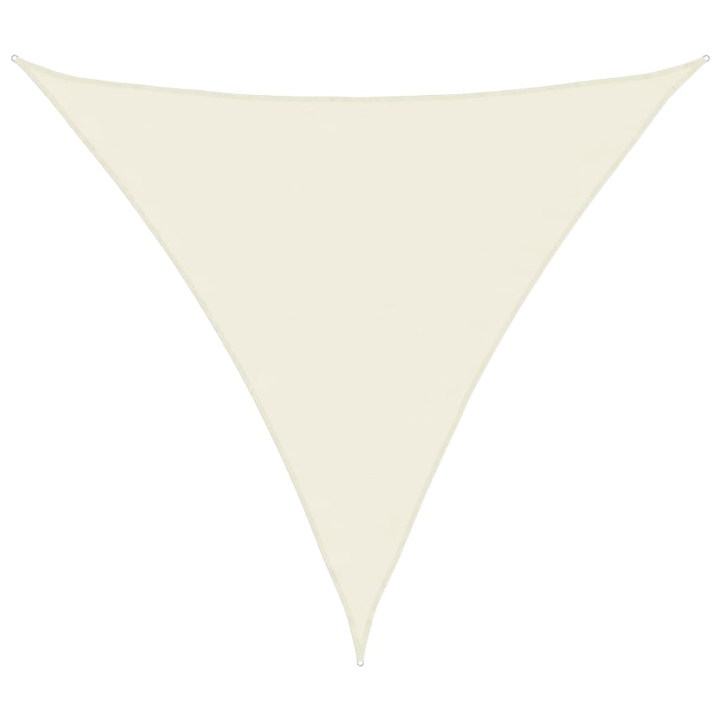 vidaXL Sunshade Sail Oxford Fabric Triangular 4x4x4 m Cream