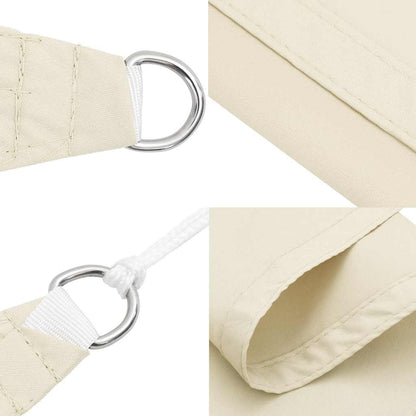 135238 vidaXL Sunshade Sail Oxford Fabric Triangular 5x5x6 m Cream
