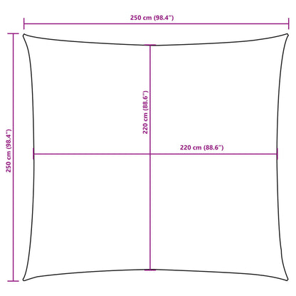 vidaXL Sunshade Sail Oxford Fabric Square 2.5x2.5 m White