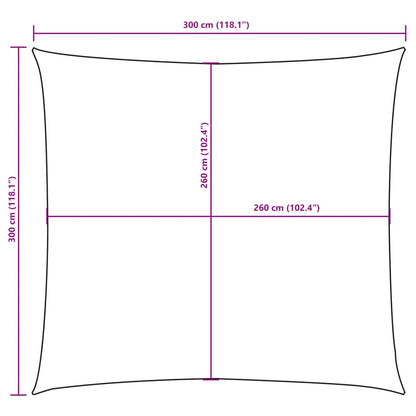 vidaXL Sunshade Sail Oxford Fabric Square 3x3 m White