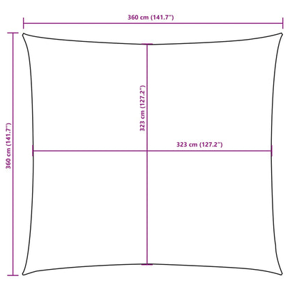 vidaXL Sunshade Sail Oxford Fabric Square 3.6x3.6 m White