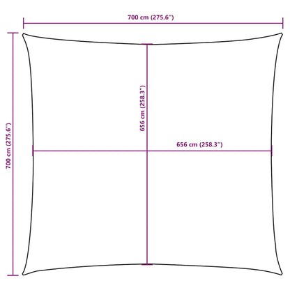 135253 vidaXL Sunshade Sail Oxford Fabric Square 7x7 m White